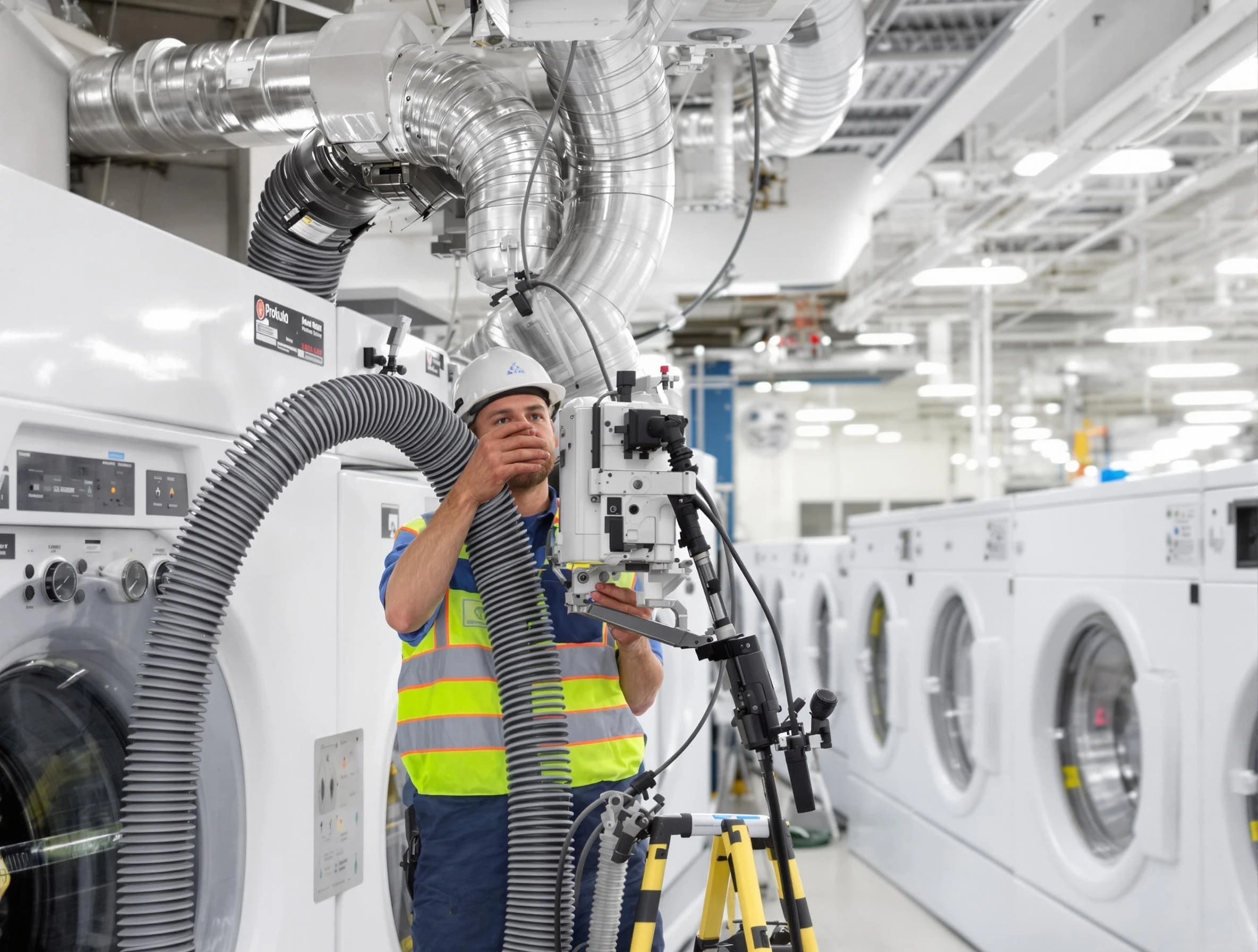 Spotsylvania Courthouse Dryer Vent Cleaning team performing commercial-grade dryer vent cleaning at a business facility in Spotsylvania Courthouse