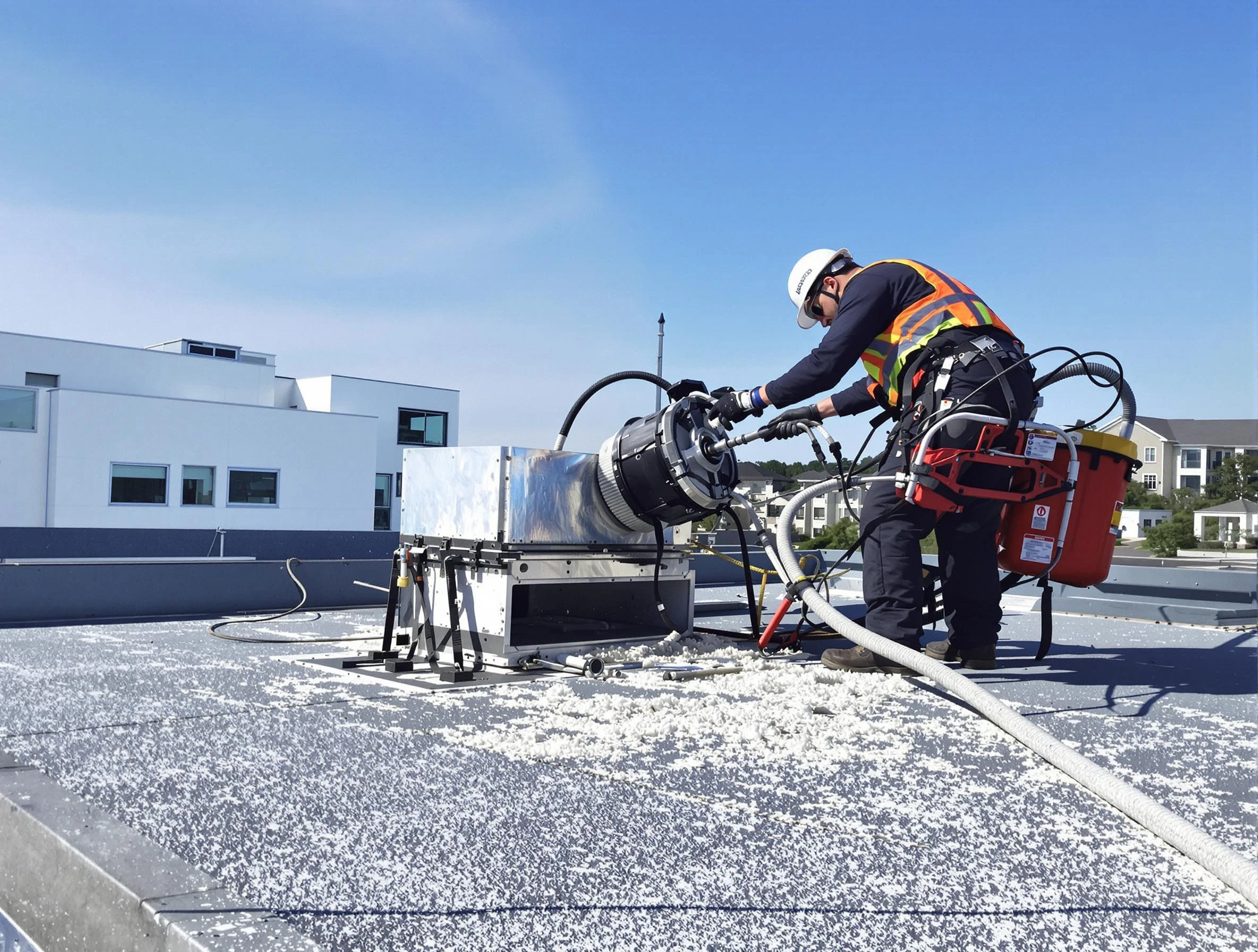 Cleaning Dryer Vent On Roof in Spotsylvania Courthouse